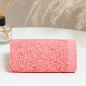 Полотенце махровое 50х80 см, коралловый, 100% хлопок, 360 г/м2
