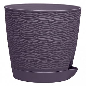 Кашпо Блюз с прикреп. поддоном Сливовый d14 h13см 1,2л. КШ-9041
