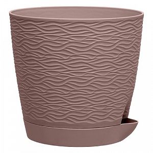 Кашпо Блюз с поддоном Пыльная роза d14 h13 см 1,5 л КШ-9974 068477