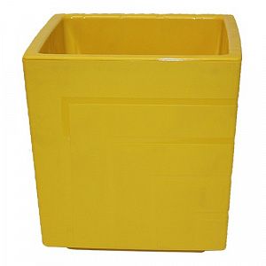 Горшок цветочный Квадро Медовый с вкладкой d11,5, h12 см 1,2 л КВ12-34 063466