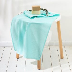 Полотенце вафельное Экономь и Я 80х150 см, небесный,100% хлопок, 200 г/м2 5008092