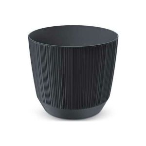 Кашпо Prosperplast DRF150 S433 RYFO d-146 мм, высота 126 мм, 1.6 л, антрацит 066779