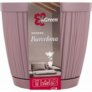 Горшок для цветов InGreen Barcelona 1,8 л, D155 мм Морозная слива IG623010053