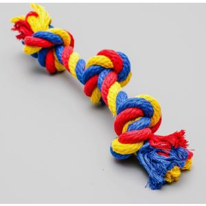 Игрушка канатная «Веревка», ф16, 3 узла, 33 см, микс цветов 1931509