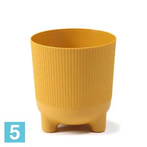 Кашпо на ножках ARIA Jumper d-14 см h-15 см Горчичный 066169