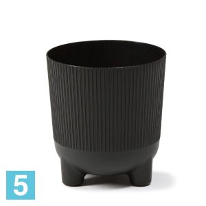 Кашпо на ножках ARIA Eco recycled Jumper d-14 см h-15 см Черный 066199