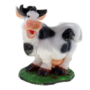 Фигура садовая Корова стоит улыбается 18х22х33 см