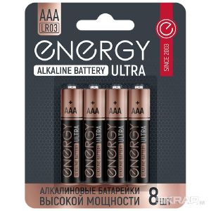 Батарейка алкалиновая Energy Ultra LR03/8B (АAА) 8 шт в упак