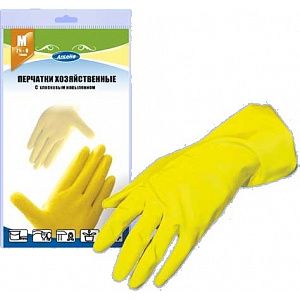 Перчатки резиновые с хлопком s малые 4925Р