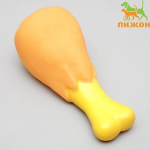 Игрушка пищащая «Куриная голень гриль» для собак, 12,5 см, микс цветов