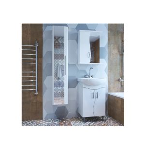 ШКАФ НАВЕСНОЙ «МУССОН-50» ЛЕВЫЙ БЕЗ ПОДСВЕТКИ (ПВХ)