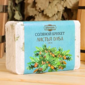 Соляной брикет с листьями березы, 1,35 кг «Добропаровъ» 4836870