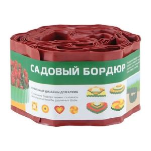 Бордюр для газонов, грядок Park(С) H=10 cm, L=9 m красный