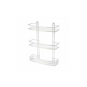 Полка настенная трехъярусная Lecco 47*35*13 см хром