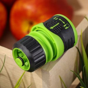 Коннектор для шланга 1/2«-5/8», быстросъемный, автостоп, с замком, Grandy, JS-3051