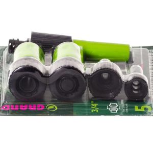 Набор для полива насадка поливочная, фитинги для шланга 3/4«, штуцеры на кран 3/4», с внутренней и наружней резьбой, Grandy, JS-9301