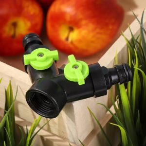 Распределитель для шланга 2-х канальный, с регулировкой подачи воды, быстросъемный, 209107