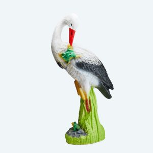 Фигура садовая гипс Аист с лягушкой 770*500 мм 390