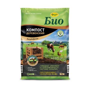 Удобрение органоминеральное Фаско Био Компост Деревенский, 5 л