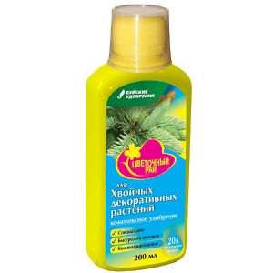 Удобрение жидкое для хвойных Цветочный рай 0,2 л