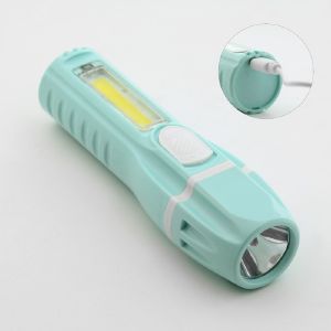 Фонарь ручной аккумуляторный 1 Вт, боковой 3 Вт, COB, 800 мАч, 2 режима, 13.5 х 4 см   9135329