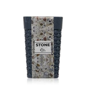[PT134310026] Стакан для ванной комнаты Plast Team Stone 74х74х112мм темный камень