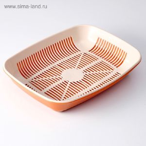 Туалет округлый с сеткой 33,5 х 25 х 6 см, бежево-коричневый 3275761