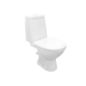 Унитаз-компакт Сканди белый (косой, нижн. , сид. полип. , 2-кн арм. ) (Rosa)