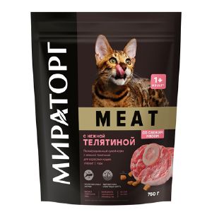 Сухой корм для кошек Мираторг Meat Нежная телятина 750 гр