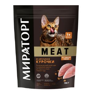 Сухой корм для кошек Мираторг Meat Ароматная курочка 750 гр