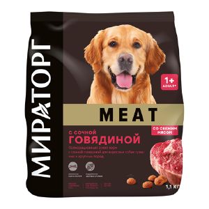 Сухой корм для собак Мираторг Meat Сочная говядина 1,1 кг