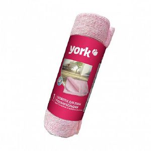 Салфетка для пола хлопковая розовая в рулоне YORK 220г/м2 (60х75 см) 022280