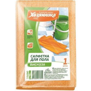 Салфетка для пола Хозяюшка Мила вискоза 120гр/м2, 50х60см 1 шт 06001-100