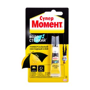 Клей Супер Момент Водостойкий универсальный секундный, 3 г в шоубоксе