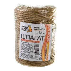 Шпагат джутовый 2-ниточный Рыжий кот, 1200 текс, 225 м
