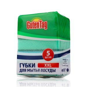 Губки для мытья посуды GutenTag XXL, 5 шт
