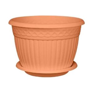 Кашпо Византия Карамель 3 л с поддоном d20, h14 КШ-4468