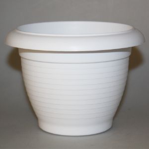 Горшок Терра 2,3 л с поддоном d19, h14,5 см Белый