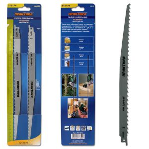 Пилки для лезвийной пилы S1617K HCS, по дереву, шаг 8 мм, длина 300 мм, 2 шт HCS, Практика