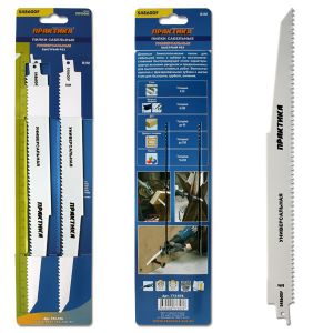 Пилки для лезвийной пилы S4860DFBIM, по дер/мет/пласт, шаг 4 мм, длина 300 мм, 2 шт Практика