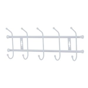 Вешалка настенная Nika, 5 крючков, 48,5 x 18 x 6,7 см, матовый серый