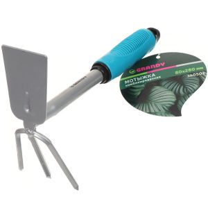 Мотыжка комбинированная, сталь, 80 х 280 мм, черенок пластиковый, Grandy, Connect