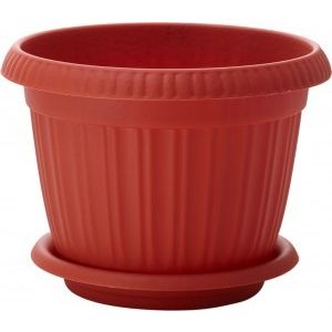 [221601532/01] Горшок для цветов «Basil» D200 мм, 2,6л с поддоном (терракотовый)