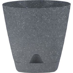 [IG629910026] Горшок для цветов InGreen Amsterdam D140мм 1,35л с прикорневым поливом, тёмный камень