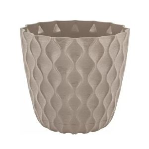 [IG650310105] Горшок для цветов InGreen Wave с дренажной сеткой и съемным поддоном 4,7 л,D205мм французский платан