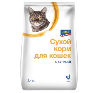 Сухой корм для кошек Aro Курица 2,4 кг