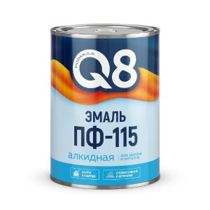 Эмаль ПФ-115 алкидная Formula Q8, глянцевая, 0,8 кг, белая