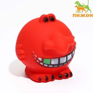 Игрушка пищащая «Монстрик» для собак, 8,5 х 7 см, красная