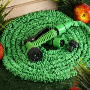 Шланг поливочный, удлиняющийся Grandy Expandable латекс, от 7.5 до 22.5м с пистолетом, BT002