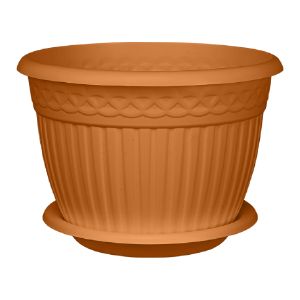 [070303] КШ-4472 Кашпо Византия с прикреп. поддоном Терра d20 h14,3см 3л.